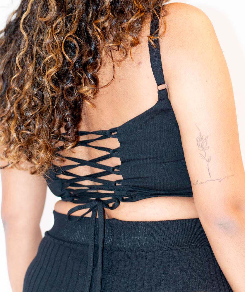 Kiara - Black Corset Top