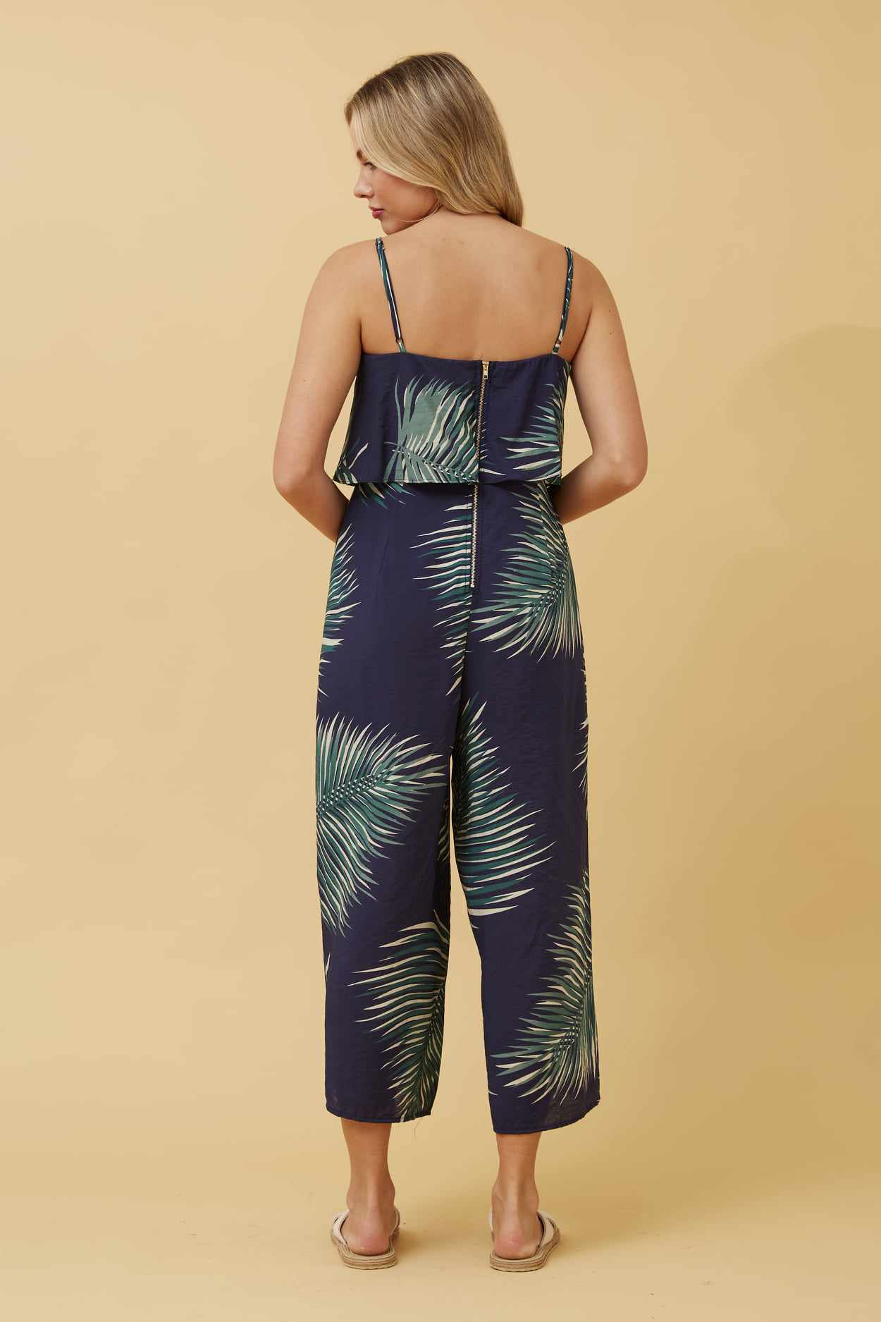 Magnolia- Leaf Print Jumpsuit