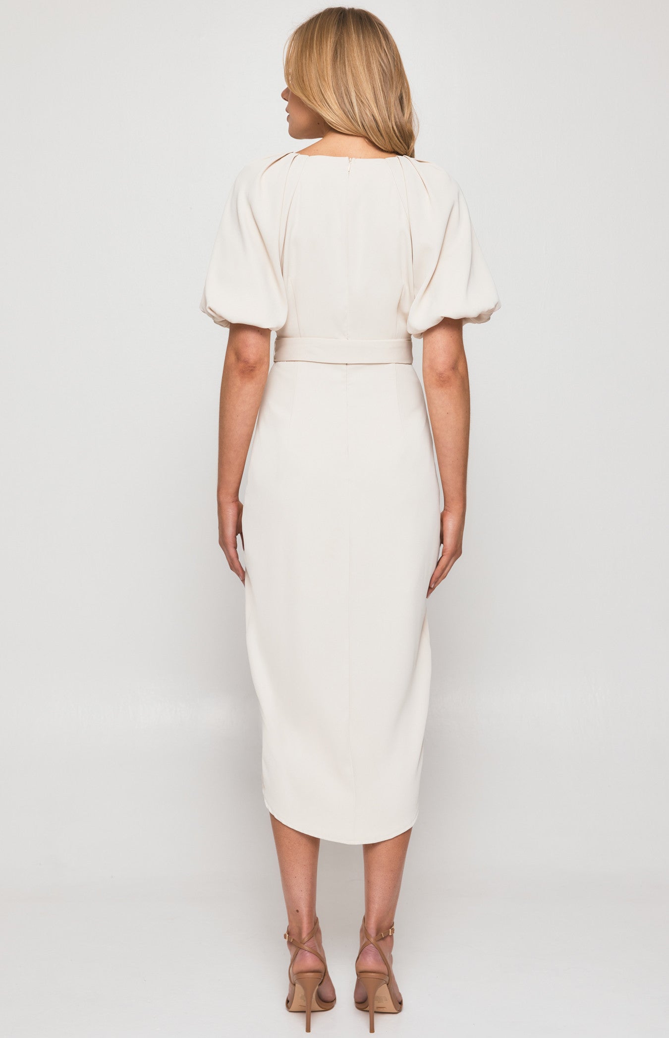 Adele - Pleated Shoulder Dress