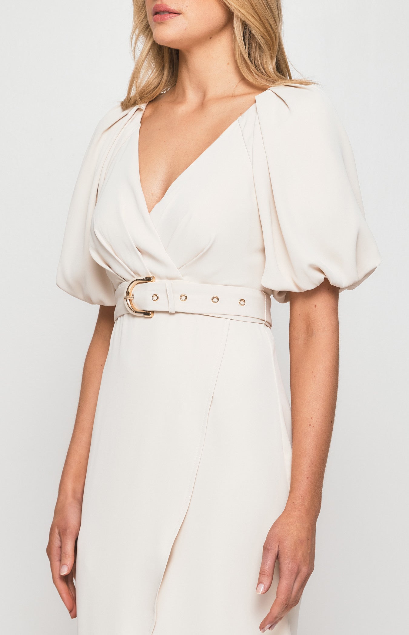 Adele - Pleated Shoulder Dress