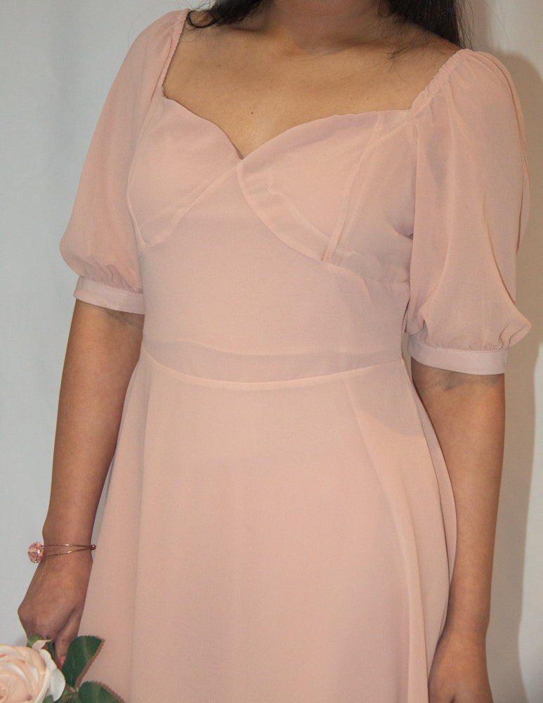Arial - Peach Mini Dress