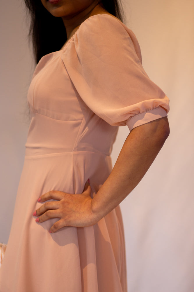 Arial - Peach Mini Dress