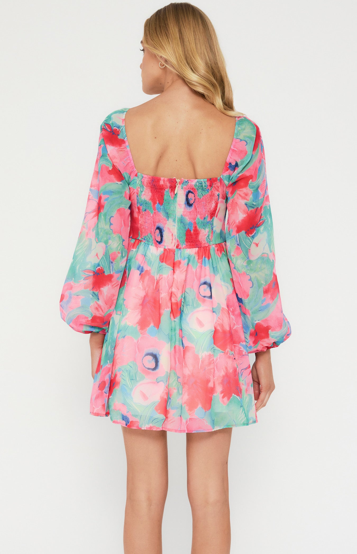 Daisy- Floral Cowl Neck Corset Dress