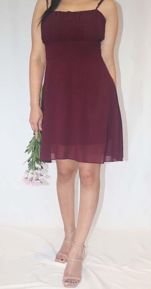 Jayda - Maroon Mini Dress