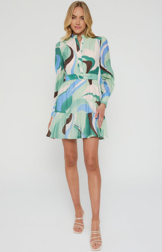 Maddie - Print Shirt Dress
